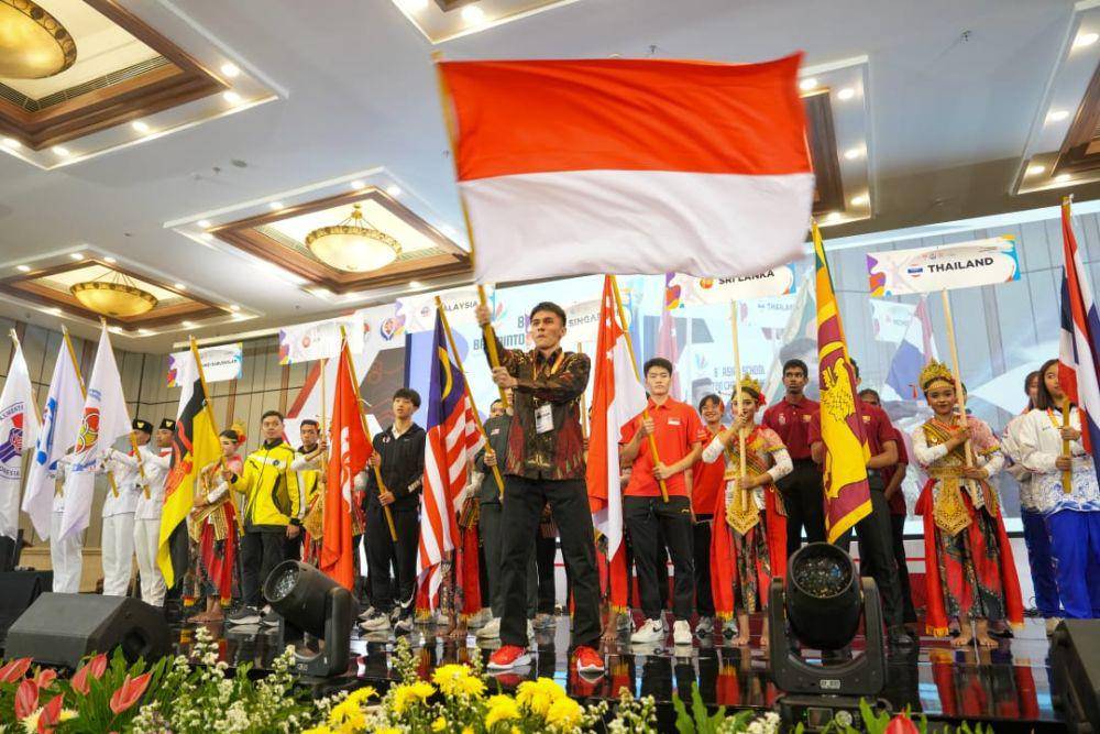 Upacara pembukaan Asian School Badminton Championship (ASBC) 2024 di Semarang. (Dok. Kemenpora