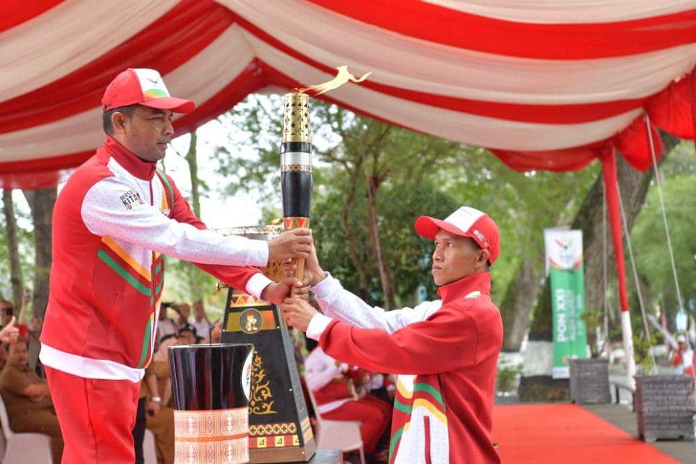 Kirab Api PON mulai digilir dari Kota Sabang, Aceh. (Dokumentasi Humas PB PON Ke-21 Aceh-Sumut 2024 Wilayah Aceh)