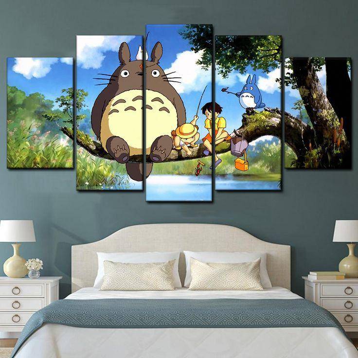 Ilustrasi dekorasi rumah tema Ghibli Totoro (Shopee/AINUN14141)