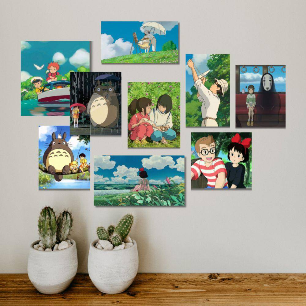 Ilustrasi dekorasi rumah tema Ghibli Totoro (Shopee/Gidae Studio)