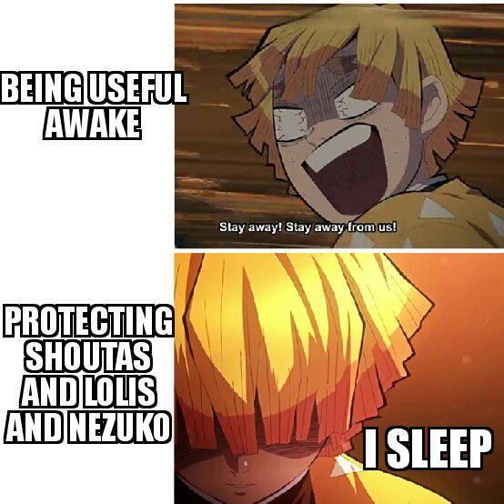 potret meme Zenitsu (reddit.com/user/Nithin28)