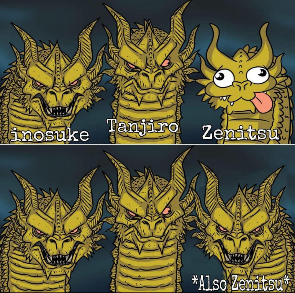 potret meme Zenitsu (reddit.com/user/Stark-23)