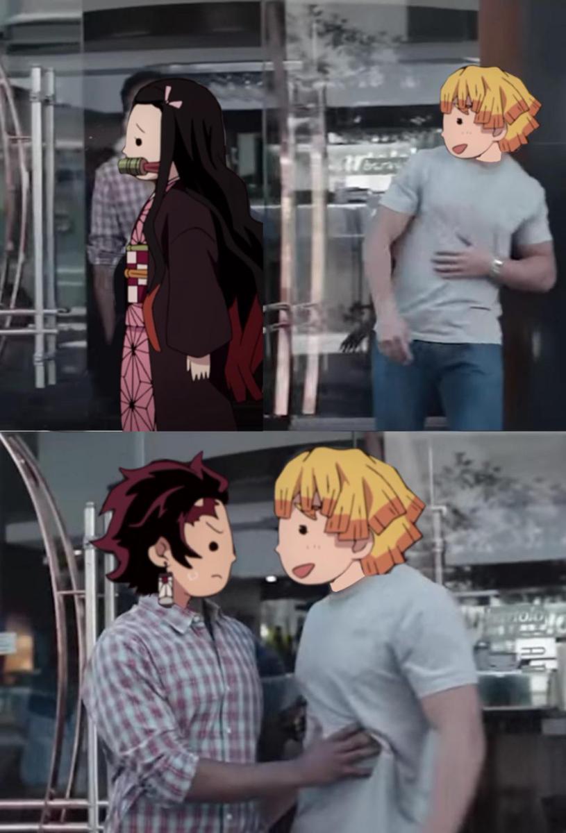 potret meme Zenitsu (reddit.com/user/Dragoniod20)