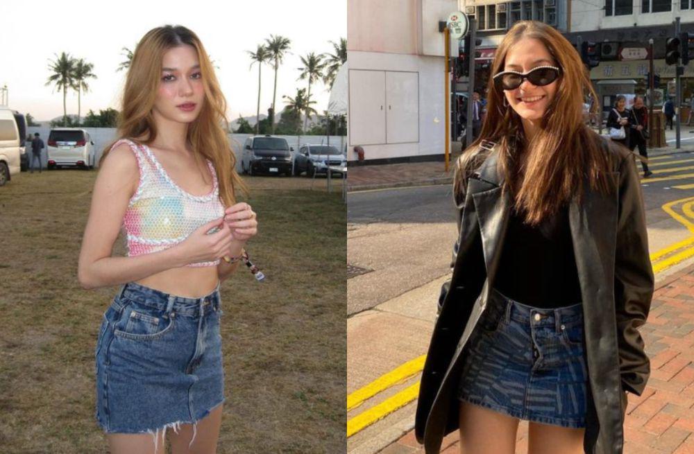 8 Inspirasi Outfit Pakai Rok Mini Denim ala Violette Wautier, Trendy!