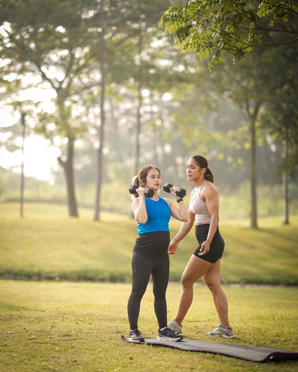 potret Gritte Agatha olahraga saat hamil (instagram.com/gritteagathaa)