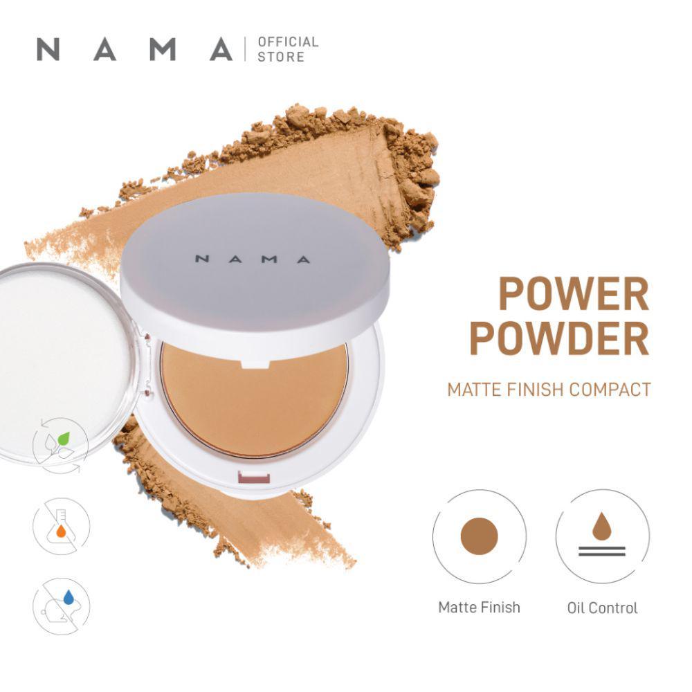 NAMA Power Powder Matte Finish Compact (shopee.co.id/NAMA Beauty Official Shop)