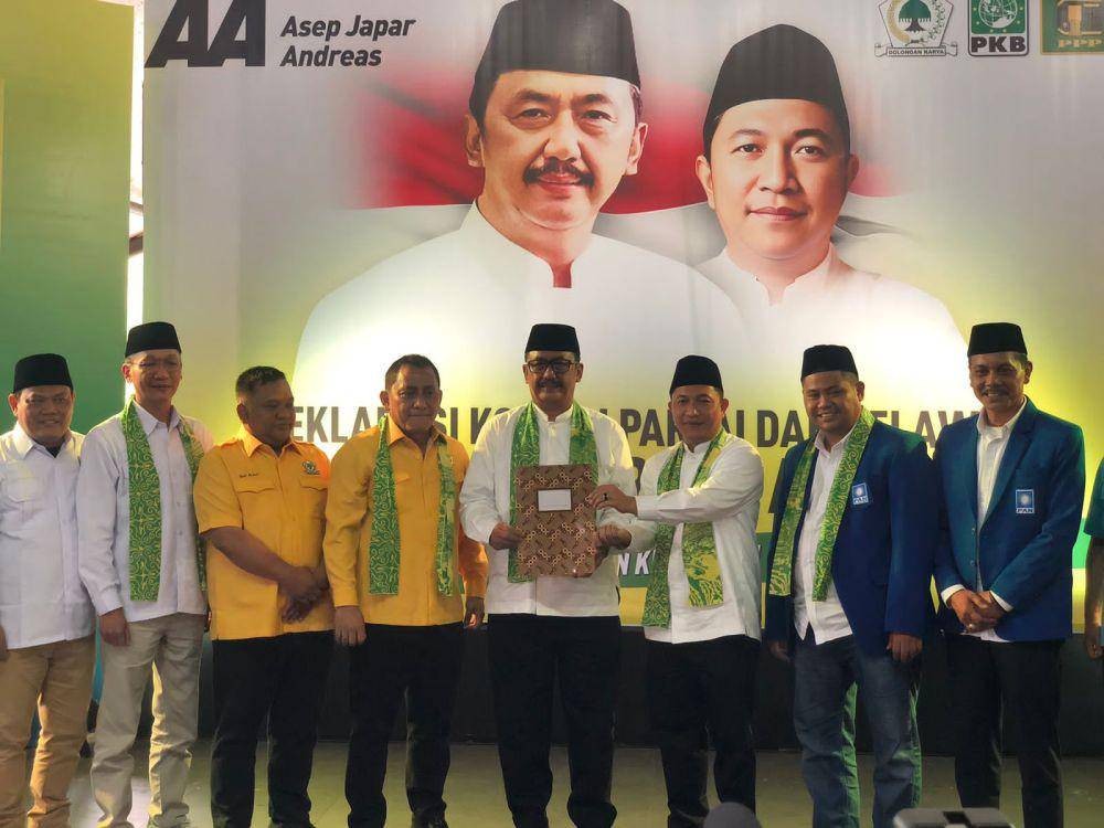 Deklarasi Asep Japar dan Andreas maju Pilbup Sukabumi (IDN Times/Siti Fatimah)