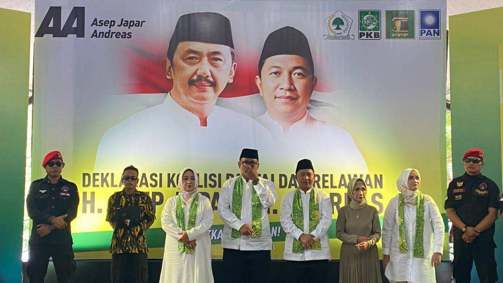 Asjap dan Andreas deklarasi maju Pilbup Sukabumi (IDN Times/Siti Fatimah)