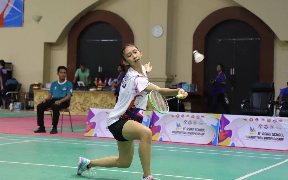 Cuplikan pertandingan final tim putri tim Indonesia melawan Thailand di ajang Kejuaraan Bulu Tangkis 8th Asian School Badminton Championship (ASBC) 2024 di Semarang. (Dok. Kemenpora)