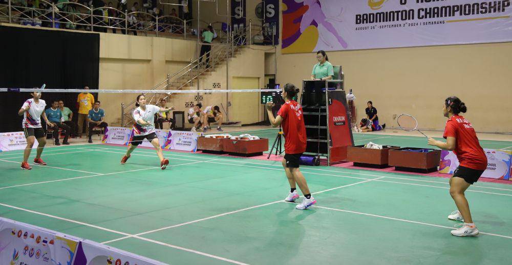 Cuplikan pertandingan final tim putri tim Indonesia melawan Thailand di ajang Kejuaraan Bulu Tangkis 8th Asian School Badminton Championship (ASBC) 2024 di Semarang. (Dok. Kemenpora)
