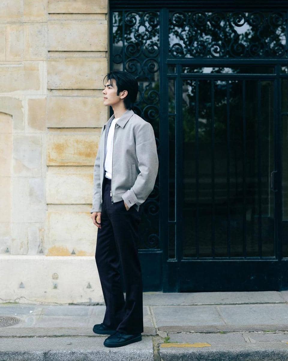 layering outfit ala Mile Phakphum (instagram.com/milephakphum)