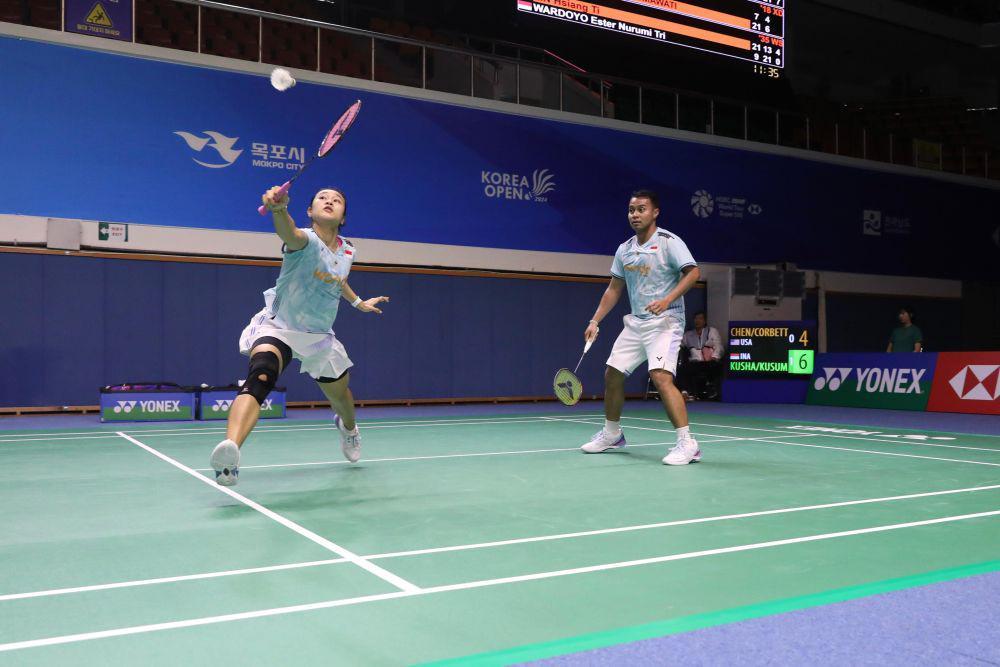 Rehan Naufal Kusharjanto/Lisa Ayu Kusumawati di Korea Open 2024 (dok.PP PBSI)