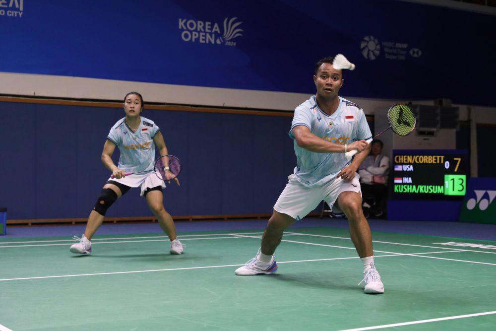 Rehan Naufal Kusharjanto/Lisa Ayu Kusumawati di Korea Open 2024 (dok.PP PBSI)