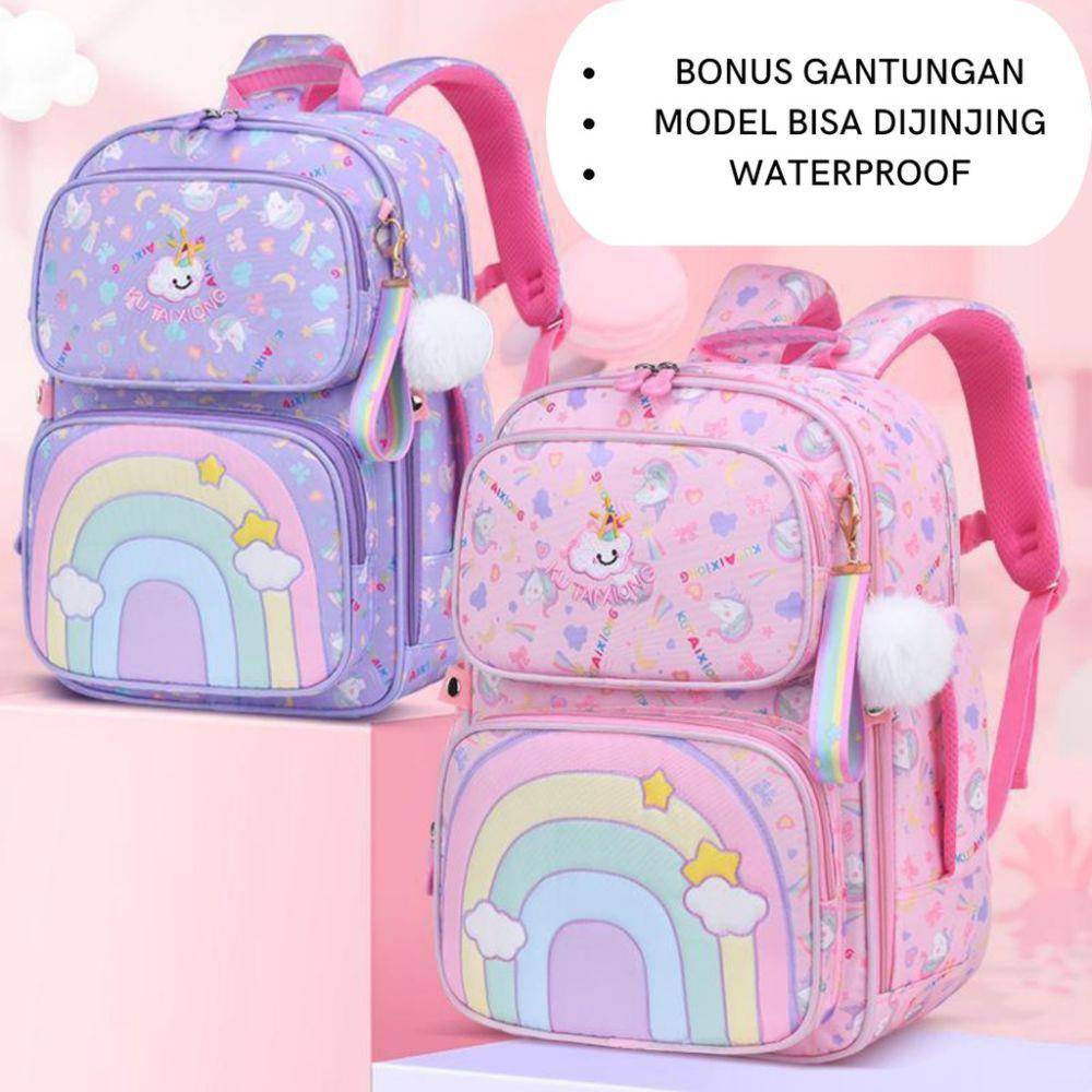 Ilustrasi tas sekolah unicorn (Shopee/gojekolshop)