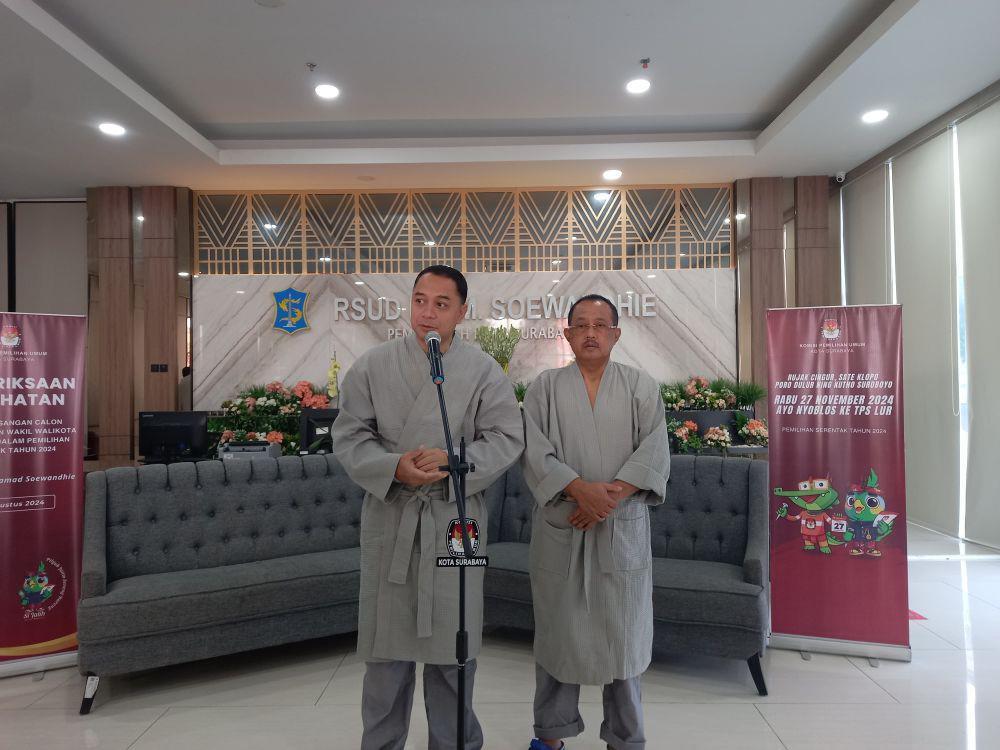 32 Tim Dokter Periksa Kesehatan Eri-Armuji untuk Pilwali Surabaya