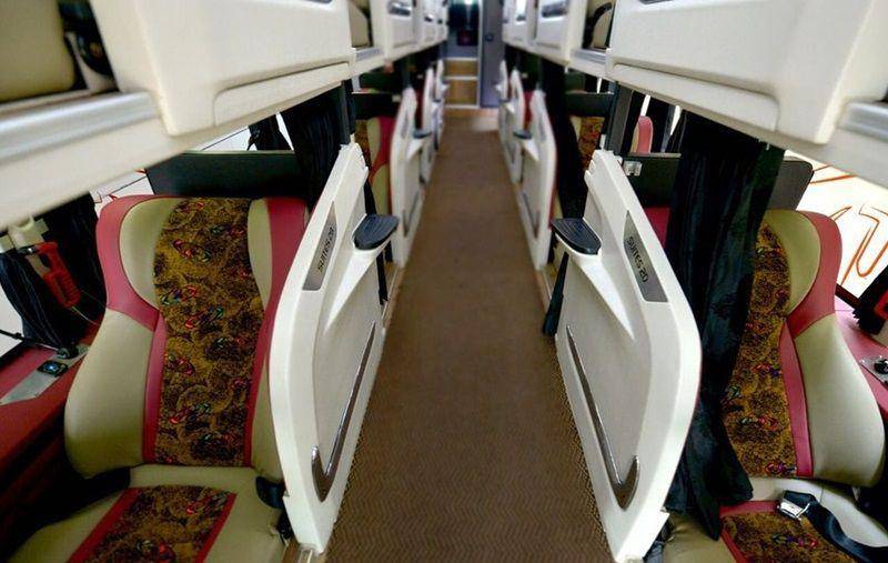 potret interior sleeper bus Jakarta-Lampung (instagram.com/sinarjaya.group)