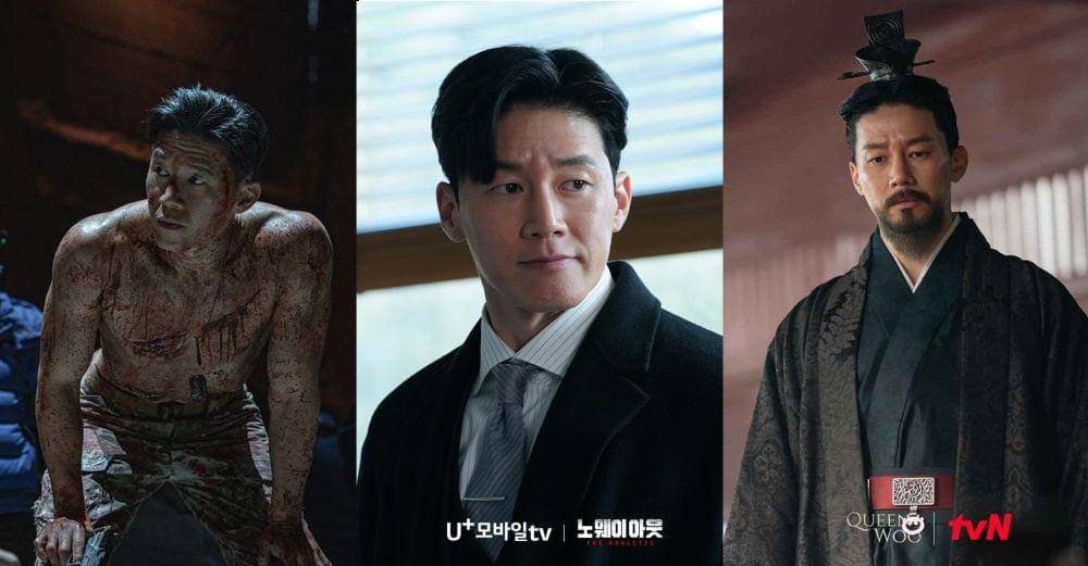 Kim Moo Yul di drama Sweet Home 3, No Way Out: The Roulette, dan Queen Woo (instagram.com/netflixkr | instagram.com/xplusu.series | instagram.com/tvn.asia)
