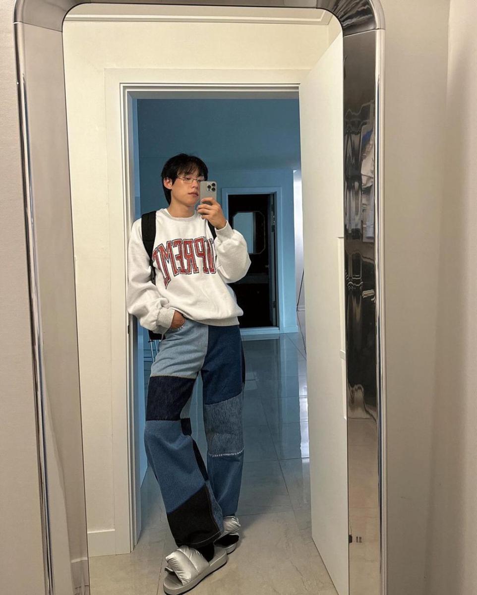 potret OOTD dengan loose pants ala Kim Sung Cheol (instagram.com/sungcheol2)