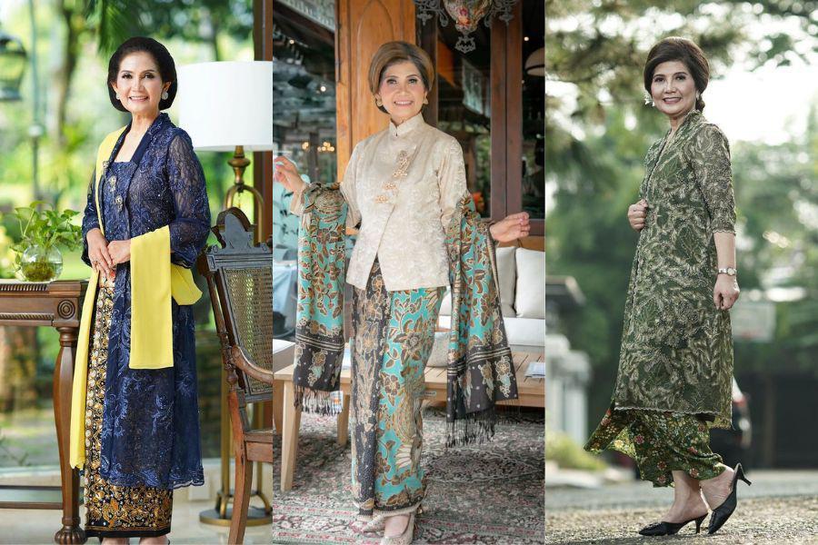 8 Paduan Kebaya dan Wastra Nusantara ala Ekonom Aviliani, Elok Nian!