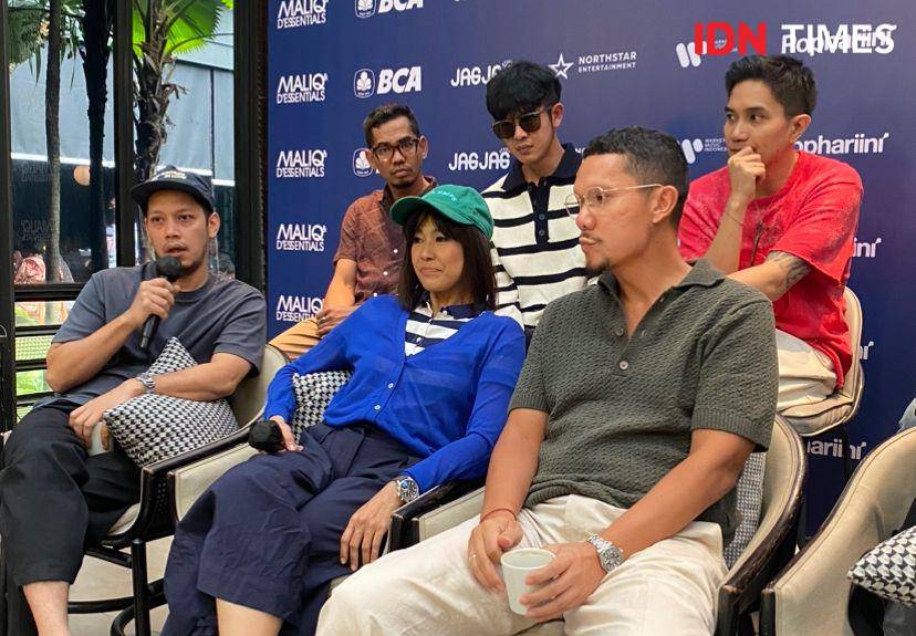 potret Maliq & D’Essentials dalam press conference di kawasan Jakarta Selatan, Kamis (29/8/2024) (dok. IDN Times/Rani Asnurida)
