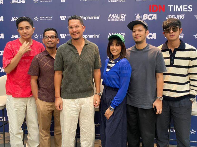 potret Maliq & D’Essentials dalam press conference di kawasan Jakarta Selatan, Kamis (29/8/2024) (dok. IDN Times/Rani Asnurida)