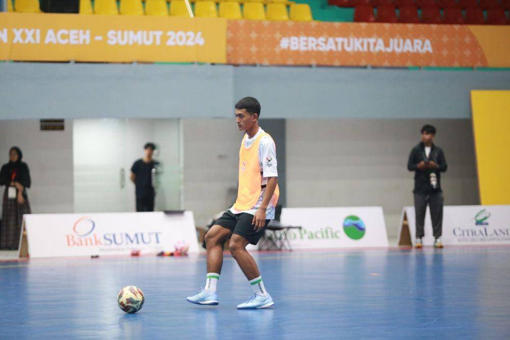 Tim futsal Sumut saat berlatih jelang laga PON 2024 (dok.media futsal PON)