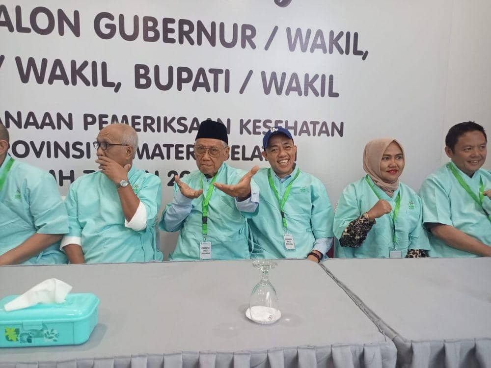 Pasangan calon bacakada di Sumsel jalani tes kesehatan di RSUP Mohamad Hoesain Palembang (Dok; ist)