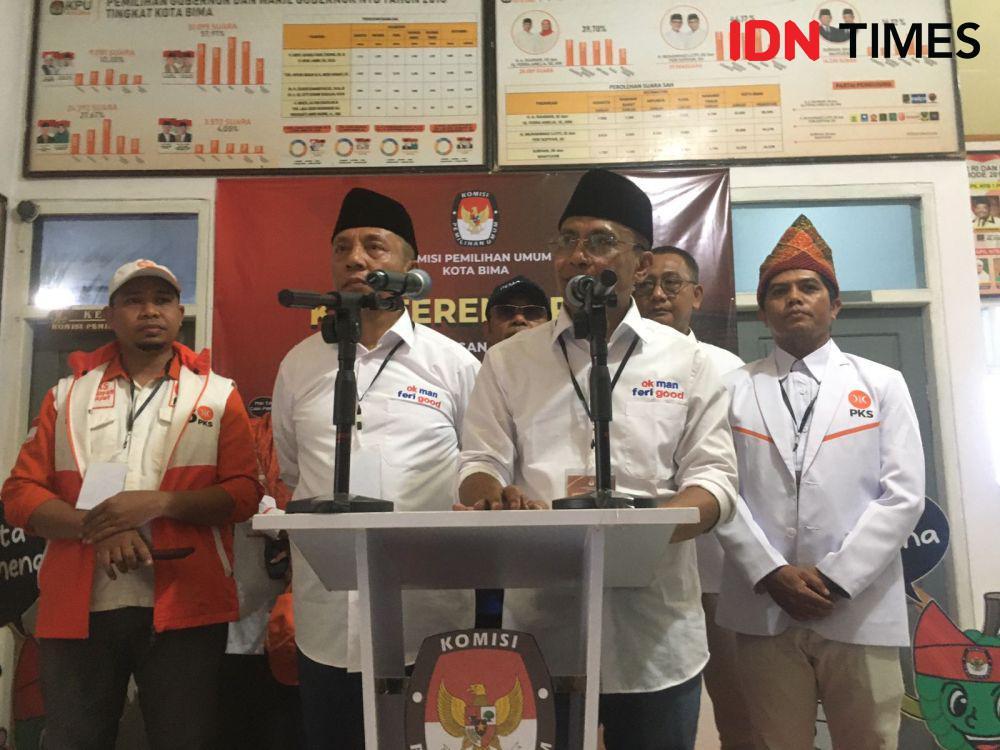 Jadi Penantang Rum-Innah, Man-Feri Daftar ke KPU Kota Bima