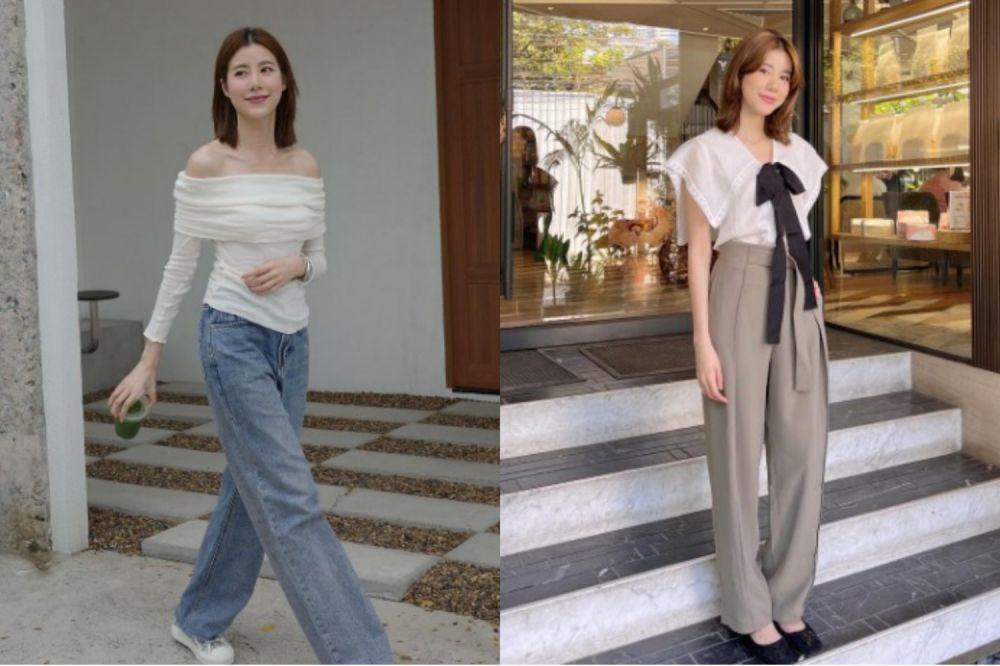 8 Ide Styling Atasan Putih Esther Supreeleela, Tone Netral
