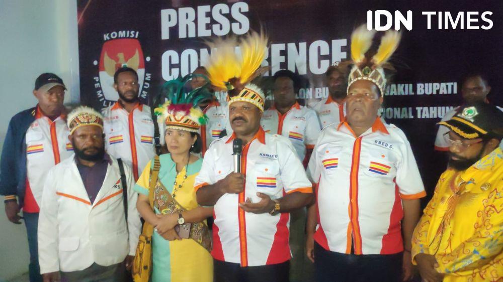 Resmi Mendaftar di KPU, Paslon Named Beri Pesan Damai Pilkada Nduga