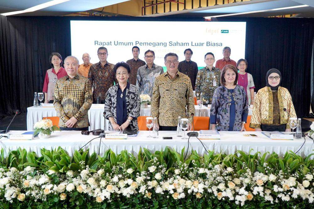 Rapat Umum Pemegang Saham Luar Biasa (RUPSLB) PT Bank BTPN Tbk (Bank BTPN) yang telah berganti nama perseroan menjadi PT Bank SMBC Indonesia Tbk. (dok. BTPN)