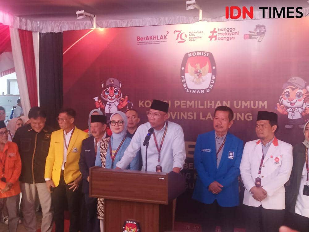 Paslon Gubernur dan Wakil Gubernur Lampung, Rahmat Mirzani Djausal - Jihan Nurlela. (IDN Times/Tama Yudha Wiguna).