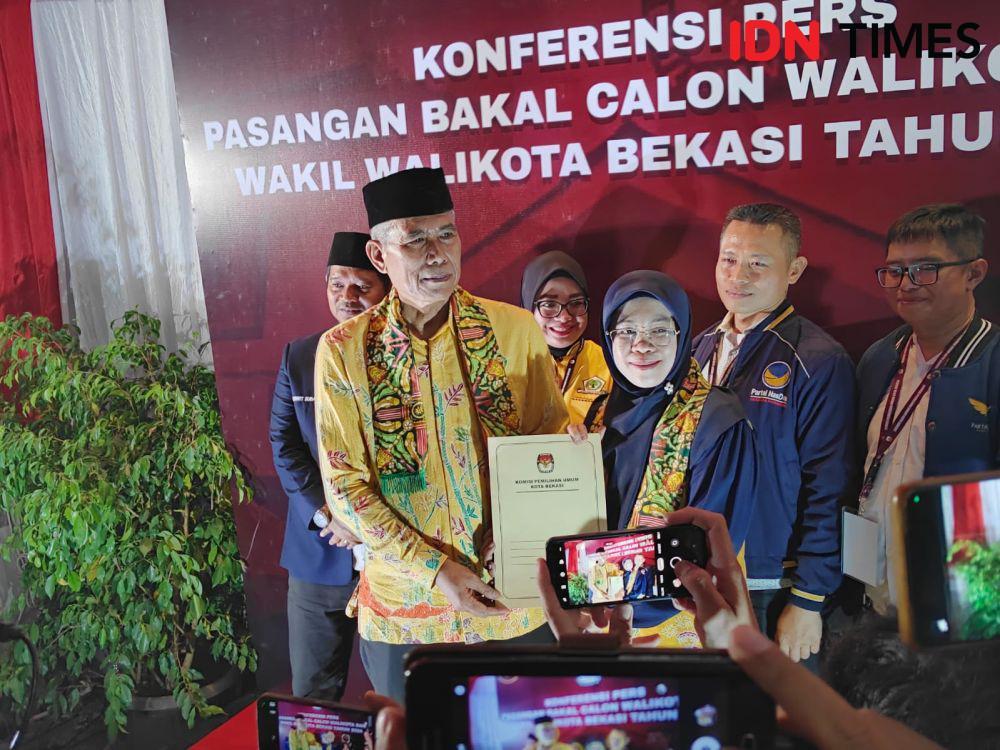 Golkar Daftarkan Uu Saeful-Nurul Sumarheni Maju Pilkada Kota Bekasi