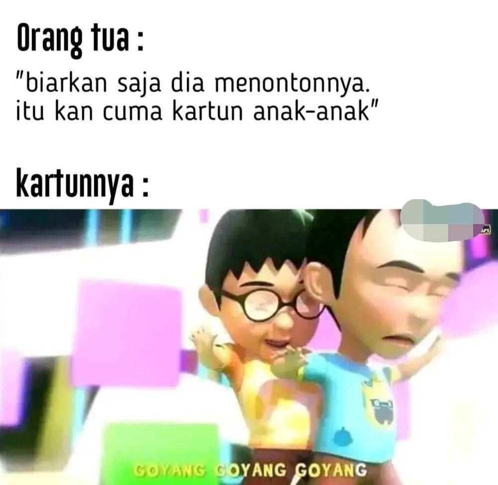 meme nonton kartun (instagram.com/jarjit1140)