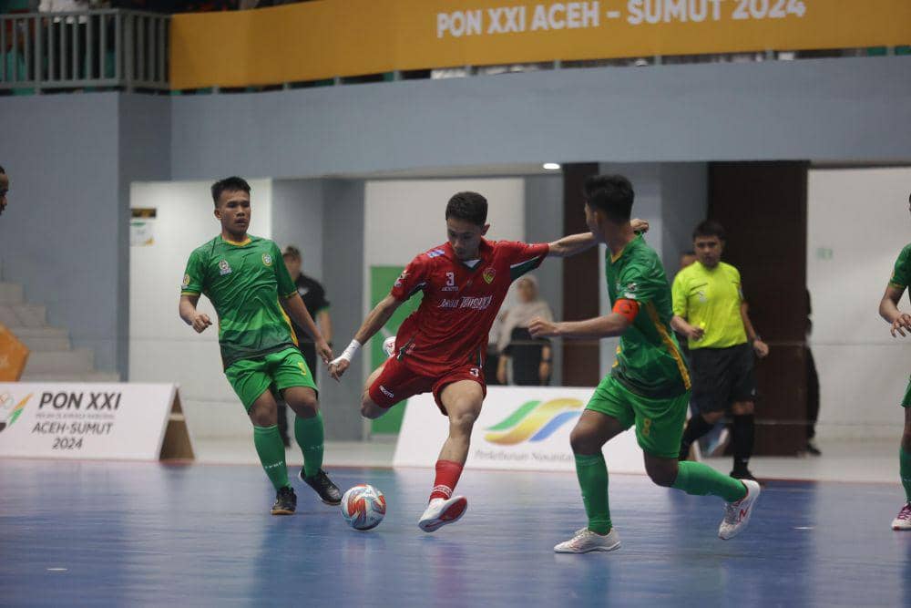 Duel Sumut kontra NTT di Gor Futsal Dispora Sumut (dok.media futsal PON)