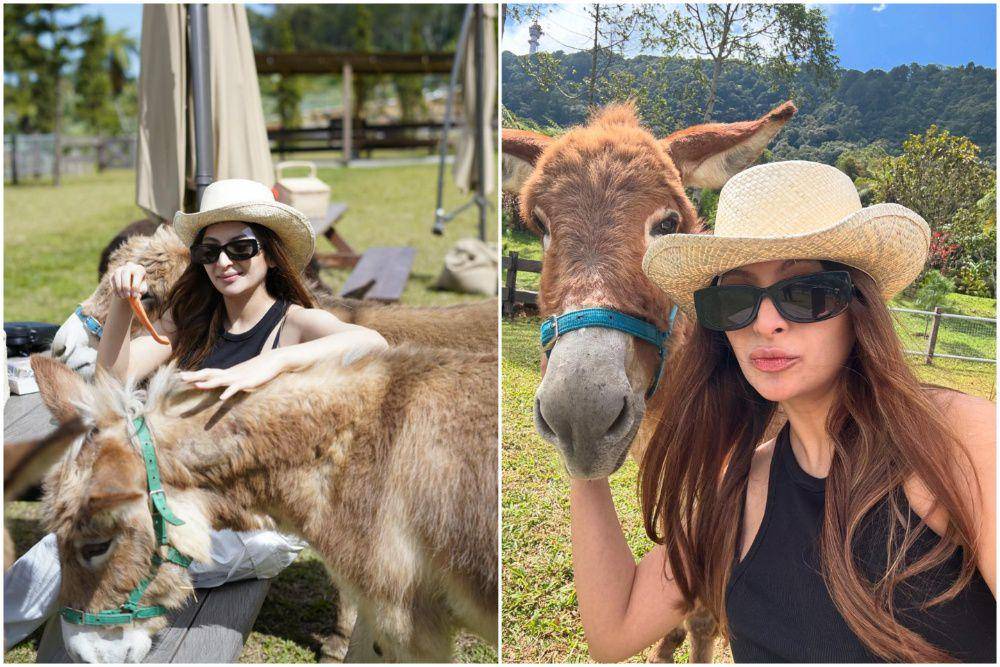 9 Potret Sarah Keihl Piknik di Peternakan Keledai, Happy!