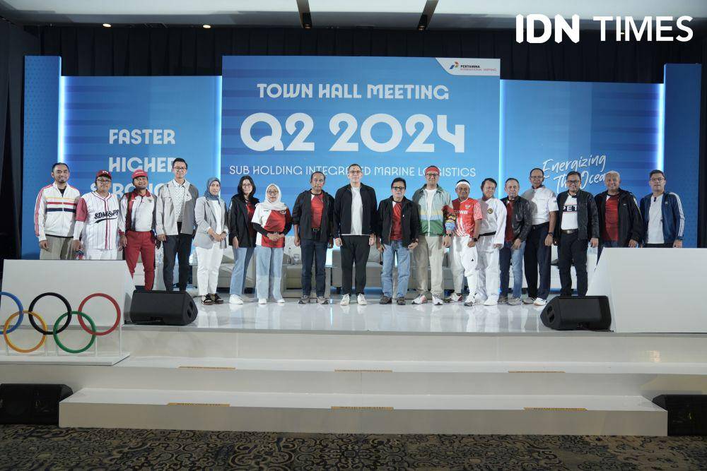 Jajaran Direksi Pertamina International Shipping pada Town Hall Meeting Q2 2024 (29/8). (IDN Times/Muhammad Dava)