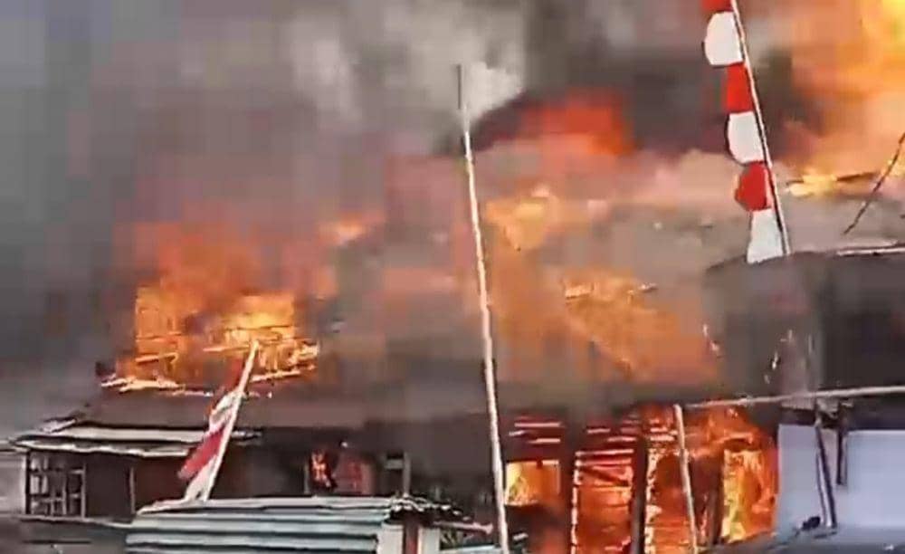 Kebakaran di kawasan 11 Ilir Palembang (Dok: istimewa)