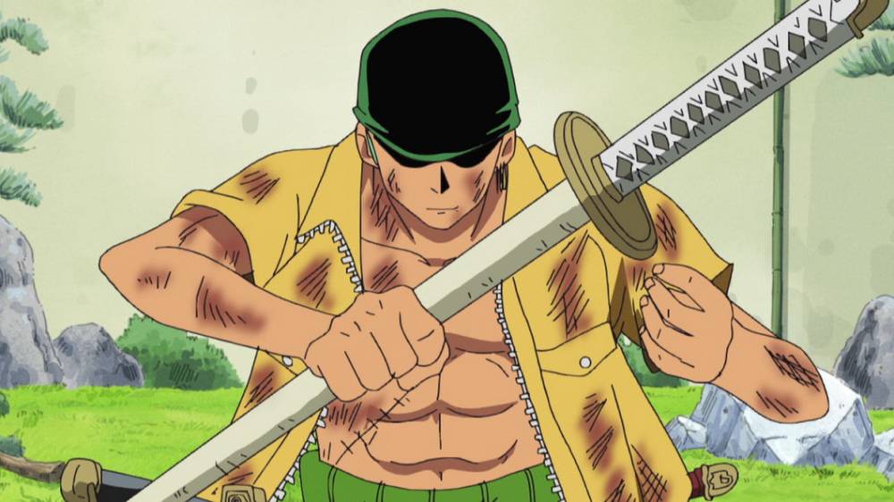 Zoro menggunakan Wado Ichimonji. (dok. Toei Animation/One Piece)
