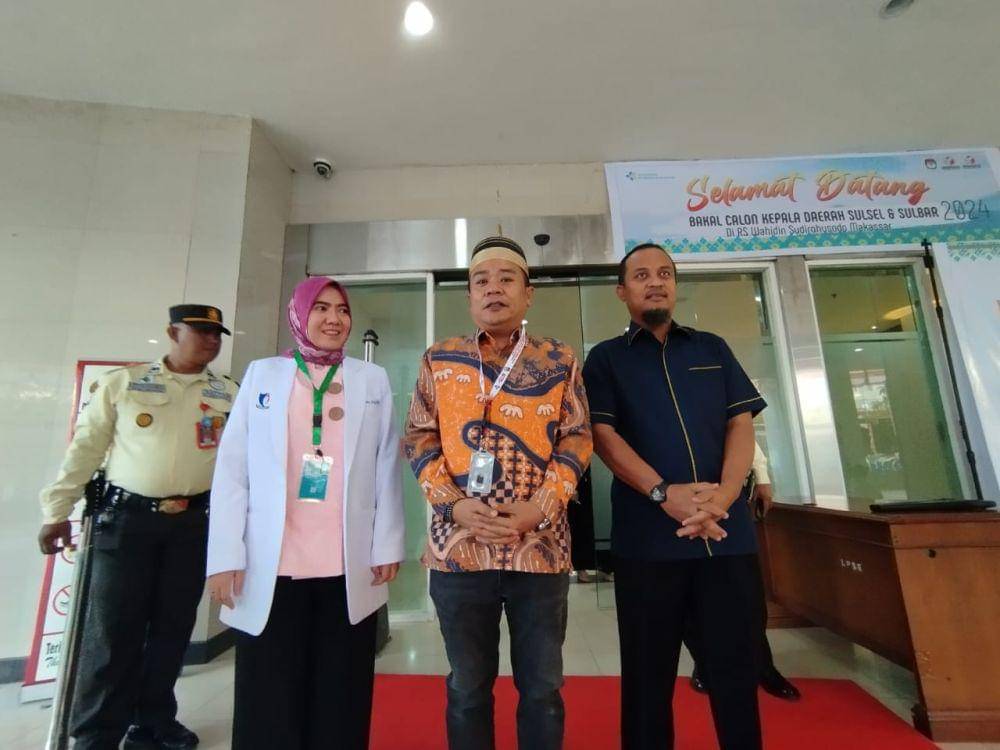 KPU Sulsel menjalankan tahapan pemeriksaan kesehatan untuk calon gubernur dan wakil gubernur, Jumat (30/8/2024)/Istimewa