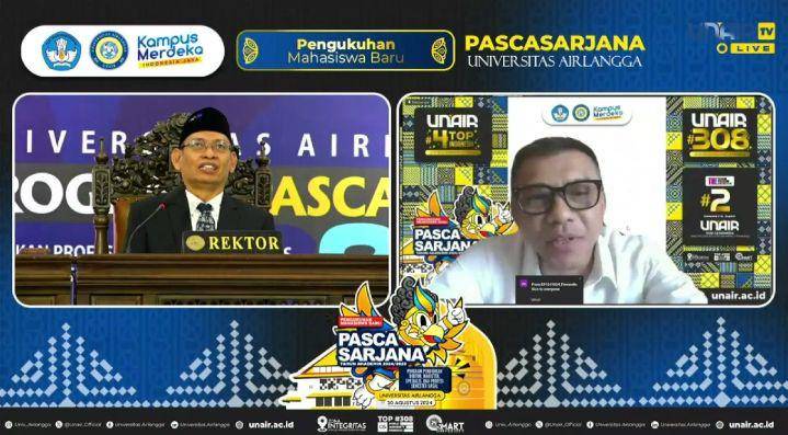 Anang saat dikukuhkan menjadi mahasiswa baru Pascasarjana Unair. (Dok. Unair)