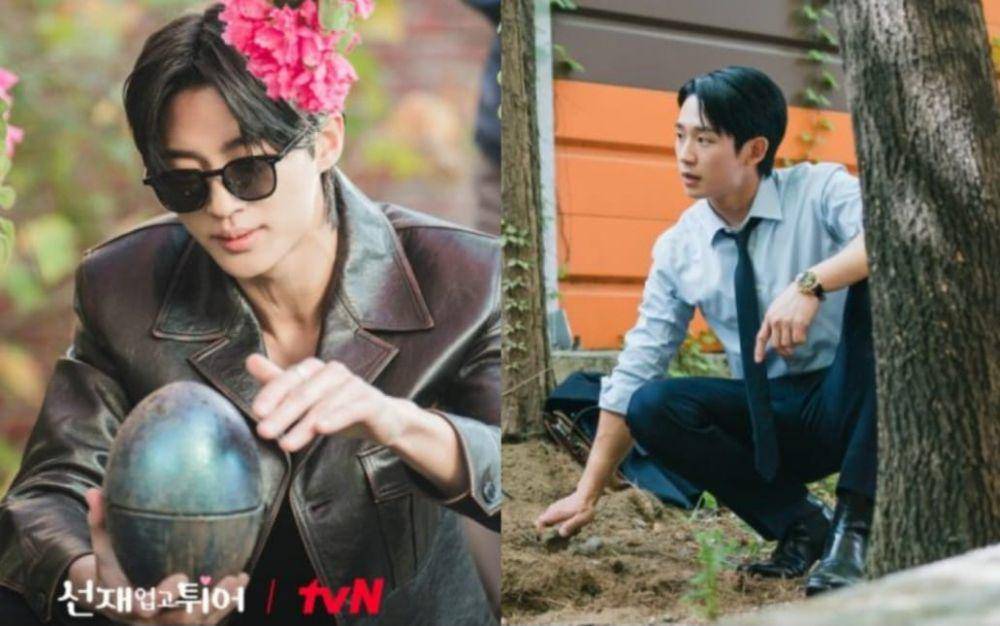cuplikan drama Lovely Runner (dok. tvN/Lovely Runner) (kiri) | cuplikan drama Love Next Door (dok. tvN/Love Next Door) (kanan)