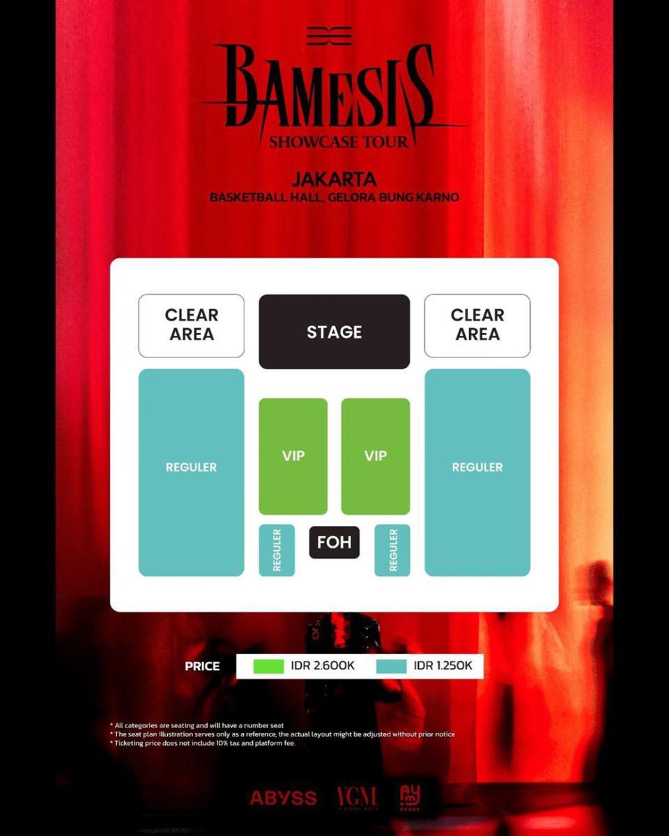 harga tiket showcase tour BamBam GOT7 di Jakarta (instagram.com/eventamy)