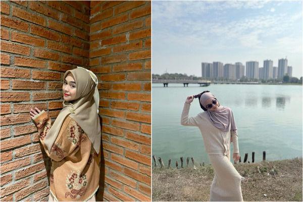 7 Potret Ria Ricis dengan Gaya Hijab Berpita, Trend Baru!