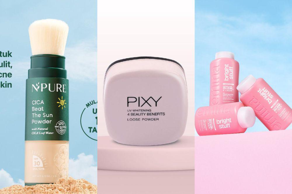 Rekomendasi loose powder dengan kandungan SPF (shopee.co.id/Npure Official Shop) | (shopee.co.id/Pixy Official Store) | (shopee.co.id/Emina Official Shop)