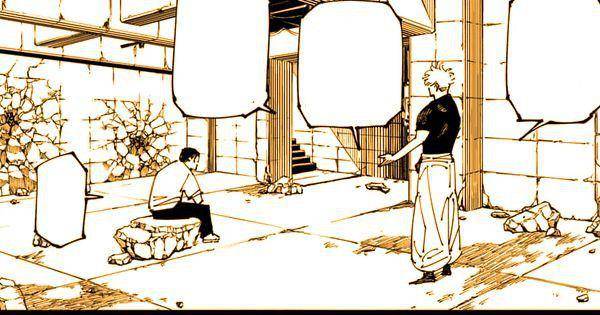 Gojo menolak usul Yuta yang ingin memakan jari Sukuna ( Dok. Shueisha / Jujutsu Kaisen )