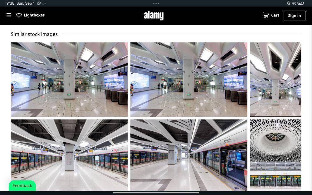 Foto stasiun bawah tanah di China yang ada di situs alamy.com (Tangkapan layar situs resmi Alamy)