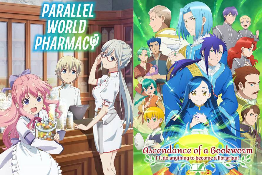 Parallel World Pharmacy (dok. Diomedea/Parallel World Pharmacy) | Ascendance of a Bookworm (dok. Ajia-do Animation Works/Ascendance of a Bookworm)