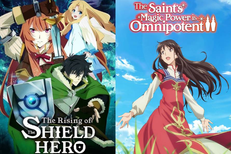 The Rising of Shield Hero (dok. Kinema Citrus/The Rising of Shield Hero) | The Saint’s Magic Power is Omnipotent (dok. Diomedea/The Saint’s Magic Power is Omnipotent)