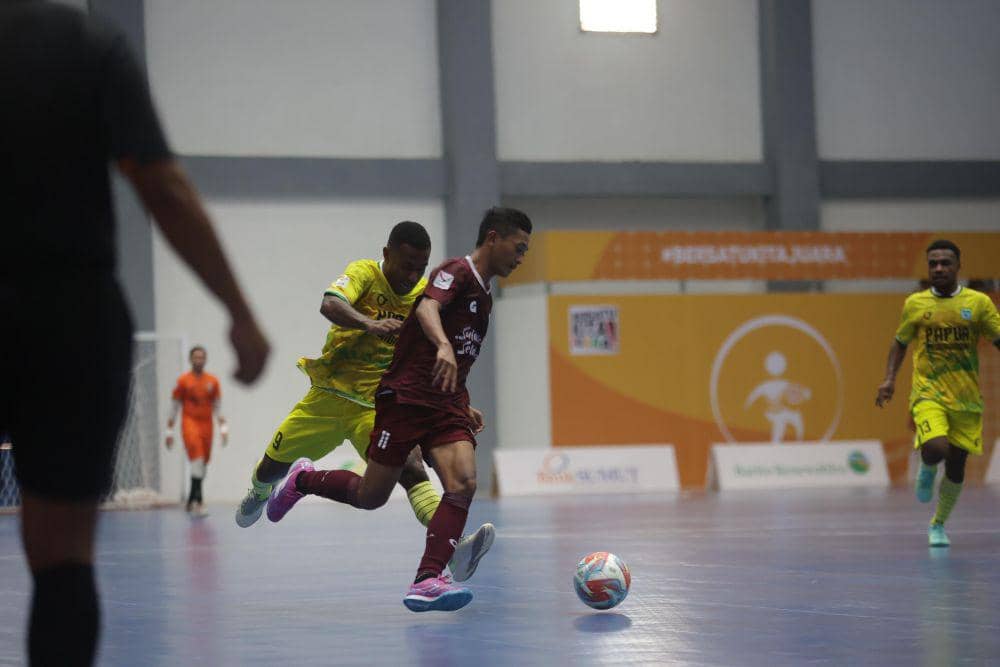 Papua Pegunungan meraih kemenangan atas Sulsel pada lanjutan cabor futsal PON di GOR Futsal Dispora Sumut, Minggu (1/9/2024) (dok.media futsal PON)